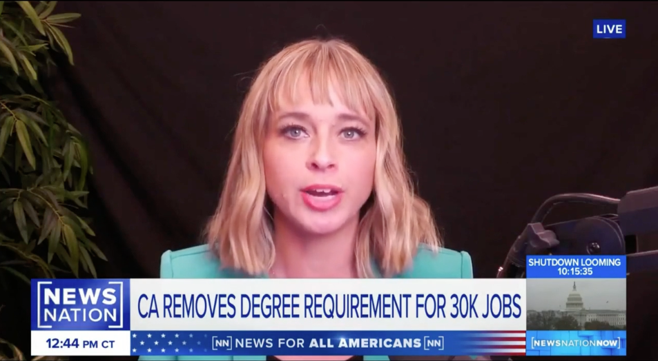 Jessica Kriegel  – News Nation – Degree Requirements For Jobs